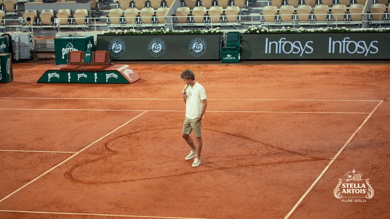 Guga redesenha o coração que marcou sua trajetória em Roland Garros