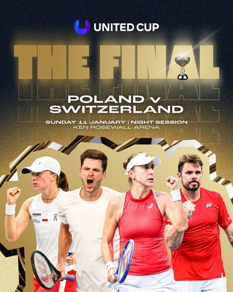 Saiba horário e como assistir à final da United Cup 2026